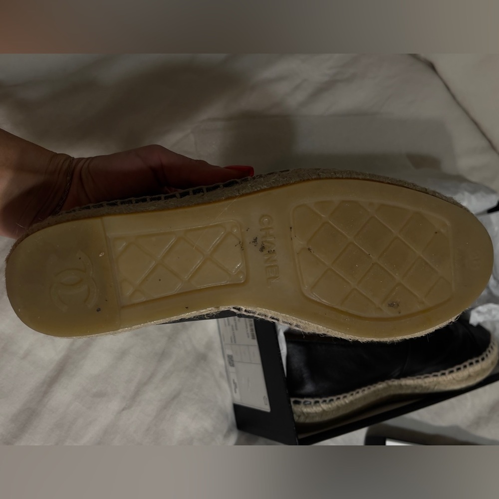 Chanel Espadrilles Sz 38 Black 🖤 - Picture 3 of 7